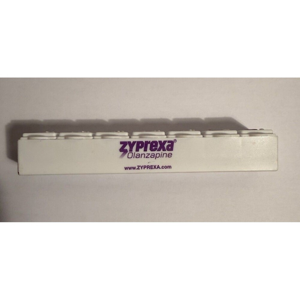 Zyprexa Olanzapine Drug Rep Promo Weekly Pill Vitamin Organizer 2001 Medport